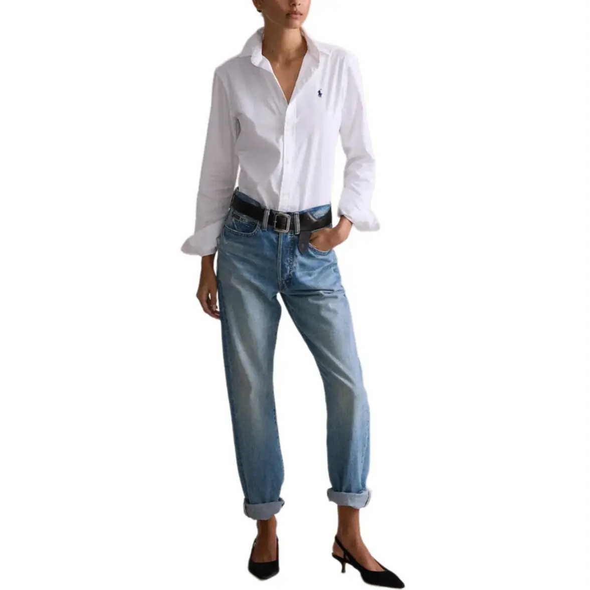 Polo Ralph Lauren Белая женская блузка SS23 — фото 4