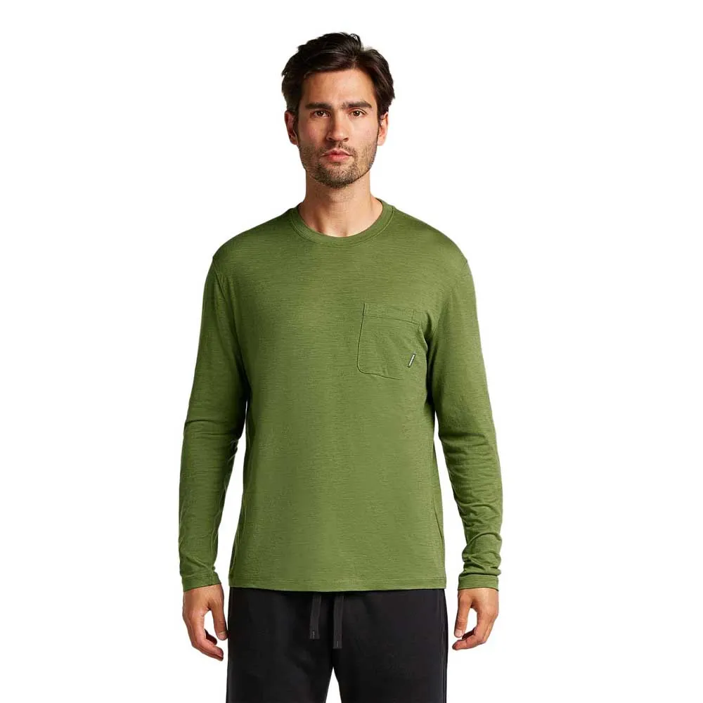 

Лонгслив Icebreaker Merino Tech Lite III Relaxed Pocket, зеленый