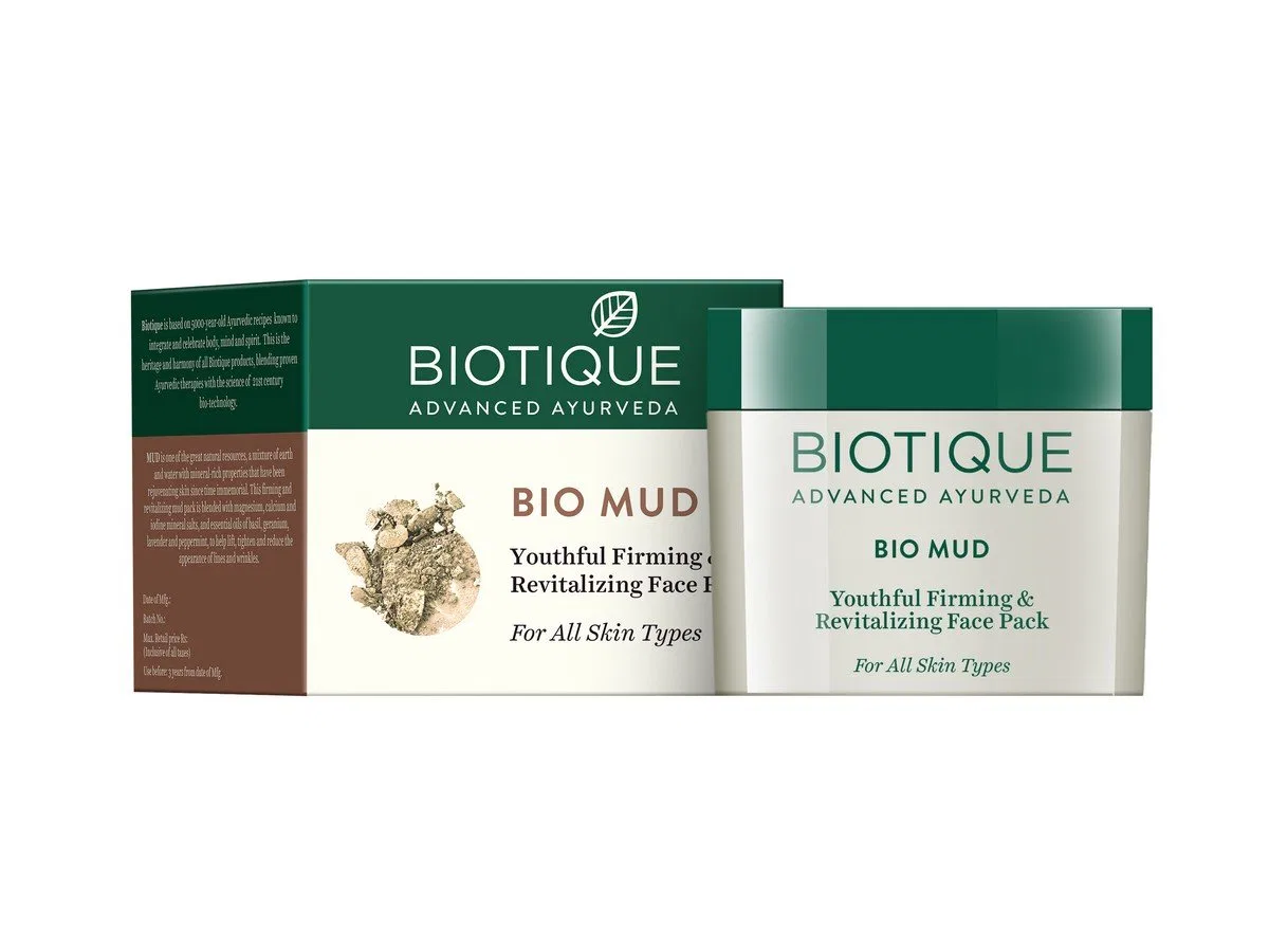 Маска для лица Biotique — Омолаживающая и восстанавливающая Bio Mud, 75 г
