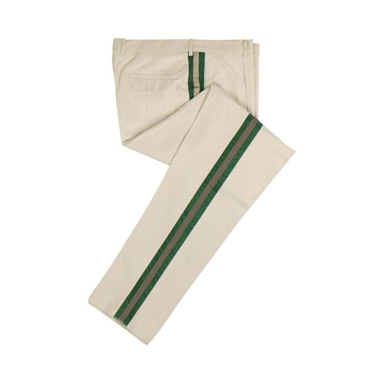 

Брюки Valentino Side Stripe Blend Pants 'Beige/Green', желто-коричневый