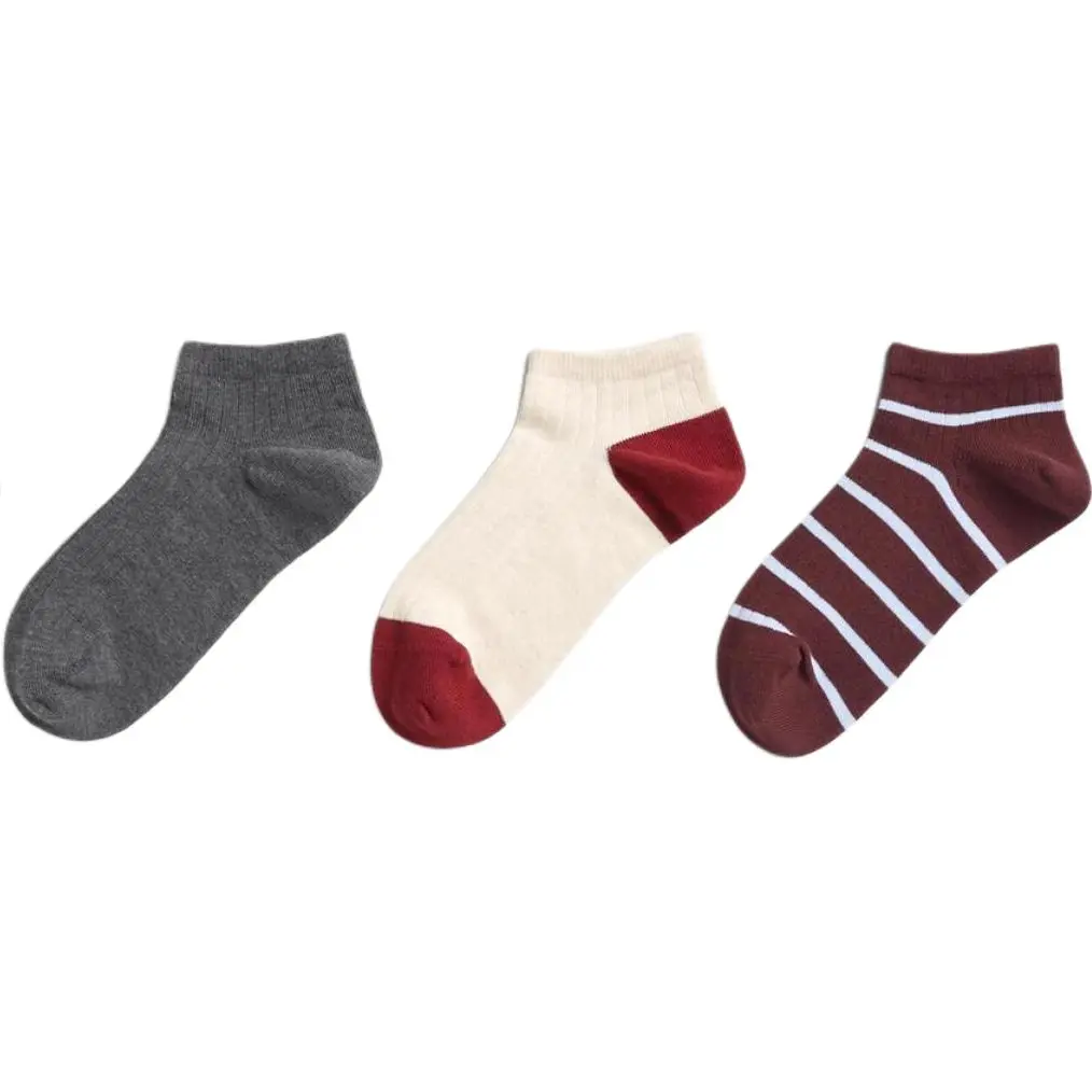 

Носки женские 3 пары UNIQLO, 3 pack (maroon)