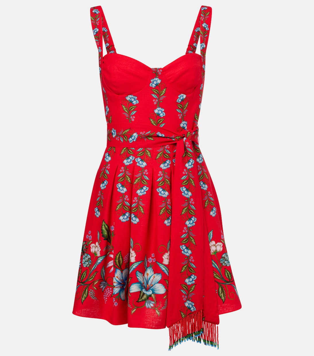 

Мини-платье Sweet Bloom Bouquet из смесового льна Farm Rio, Sweet Bloom Bouquet Red