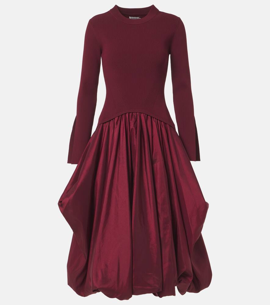 

Платье миди Kenlie из сатина и джерси Simkhai, Oxblood