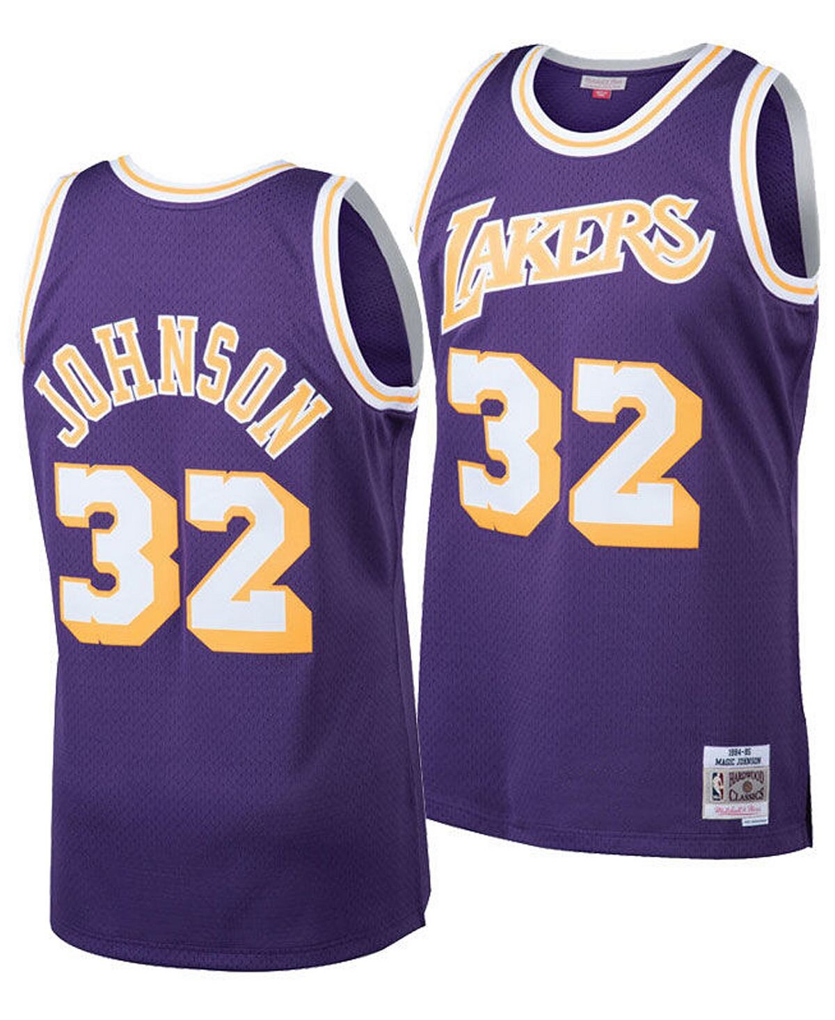

Классическая футболка Swingman из твердой древесины Big Boys Magic Johnson Los Angeles Lakers Mitchell & Ness