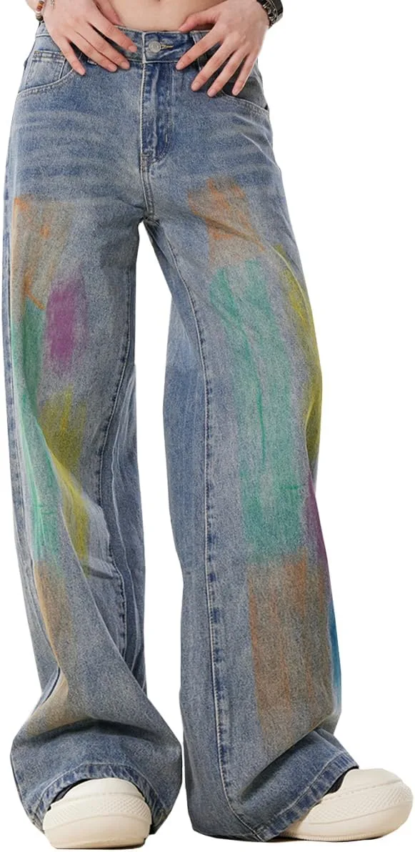 

Джинсы Y2K с высокой талией и прямыми штанинами kakarin choyx