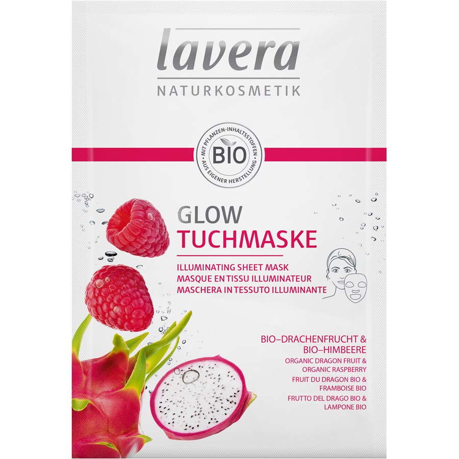 

Маска для лица Lavera Glow Tuchmaske, Bio-Drachenfrucht & Bio-Himbeere 21 ml