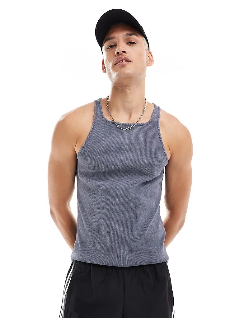 

Топ для мышц fit tablet wash в древесном угле ASOS DESIGN