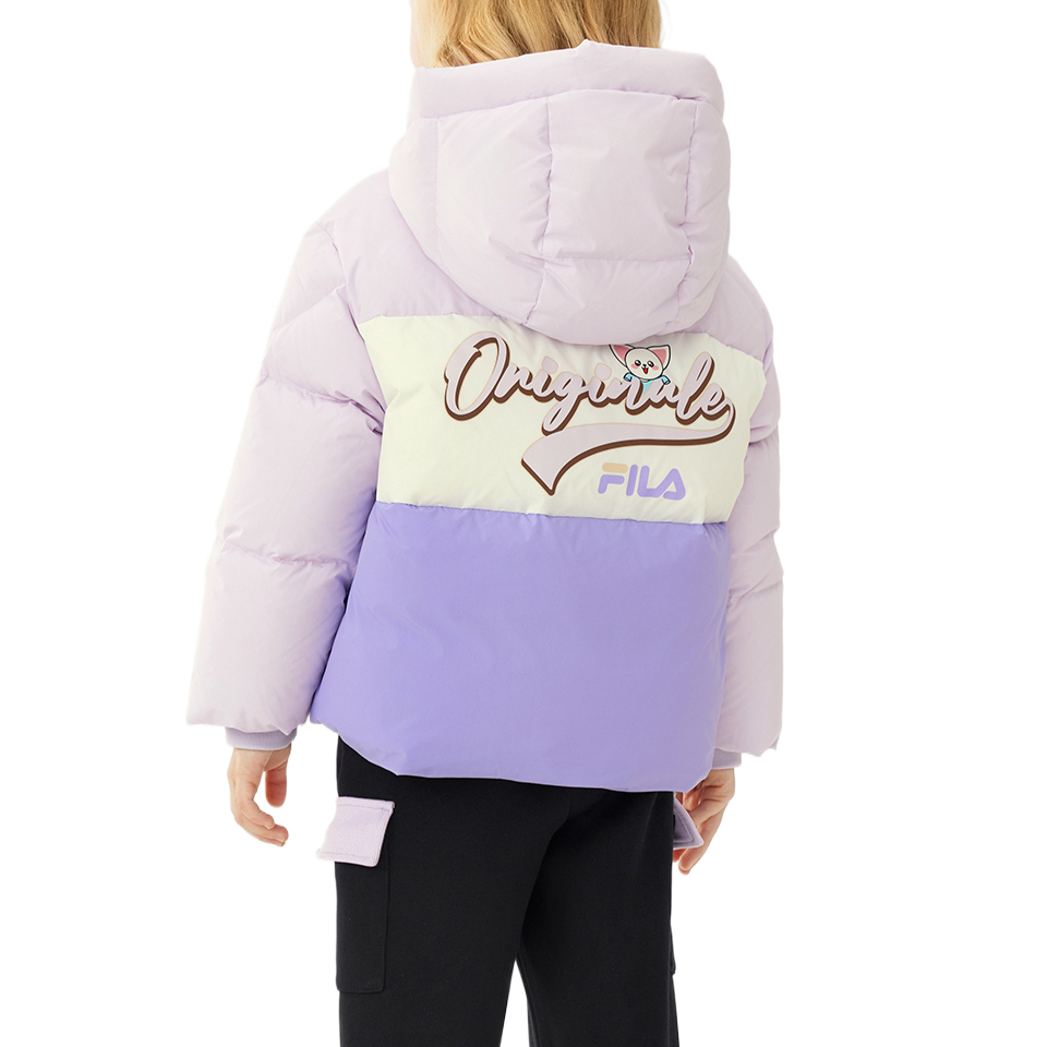 Пуховик для детей 3-7 лет FILA KIDS, фиолетовый — фото 4