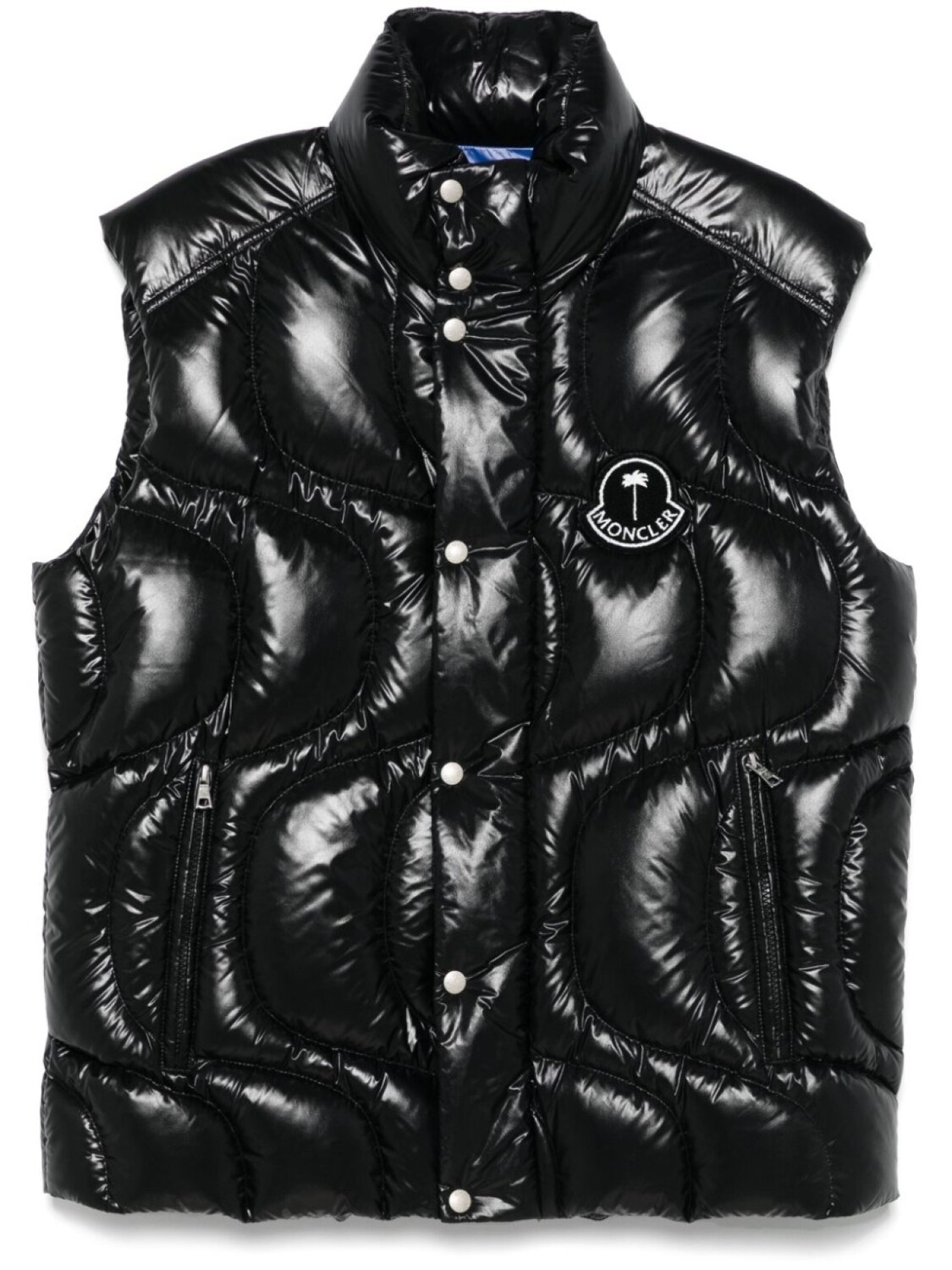 

Moncler жилет Gwenyth из коллаборации с Palm Angels, черный