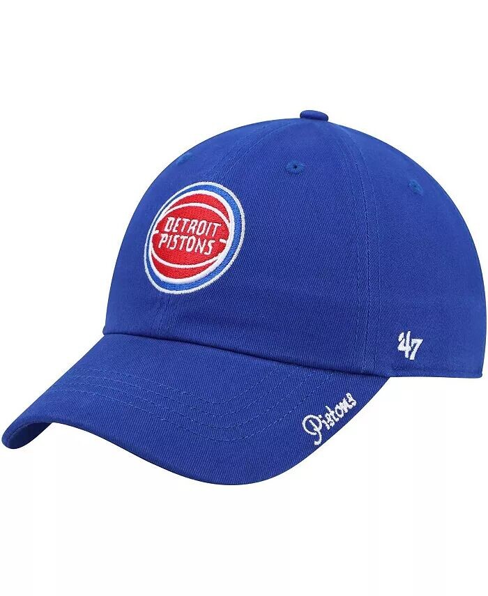 

Женская синяя кепка Detroit Pistons Miata Clean Up Logo Adjustable '47 Brand