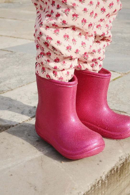 

Детские резиновые сапоги LUC LIGHTWEIGHT GLITTER RAIN BOOT Konges Sløjd, розовый