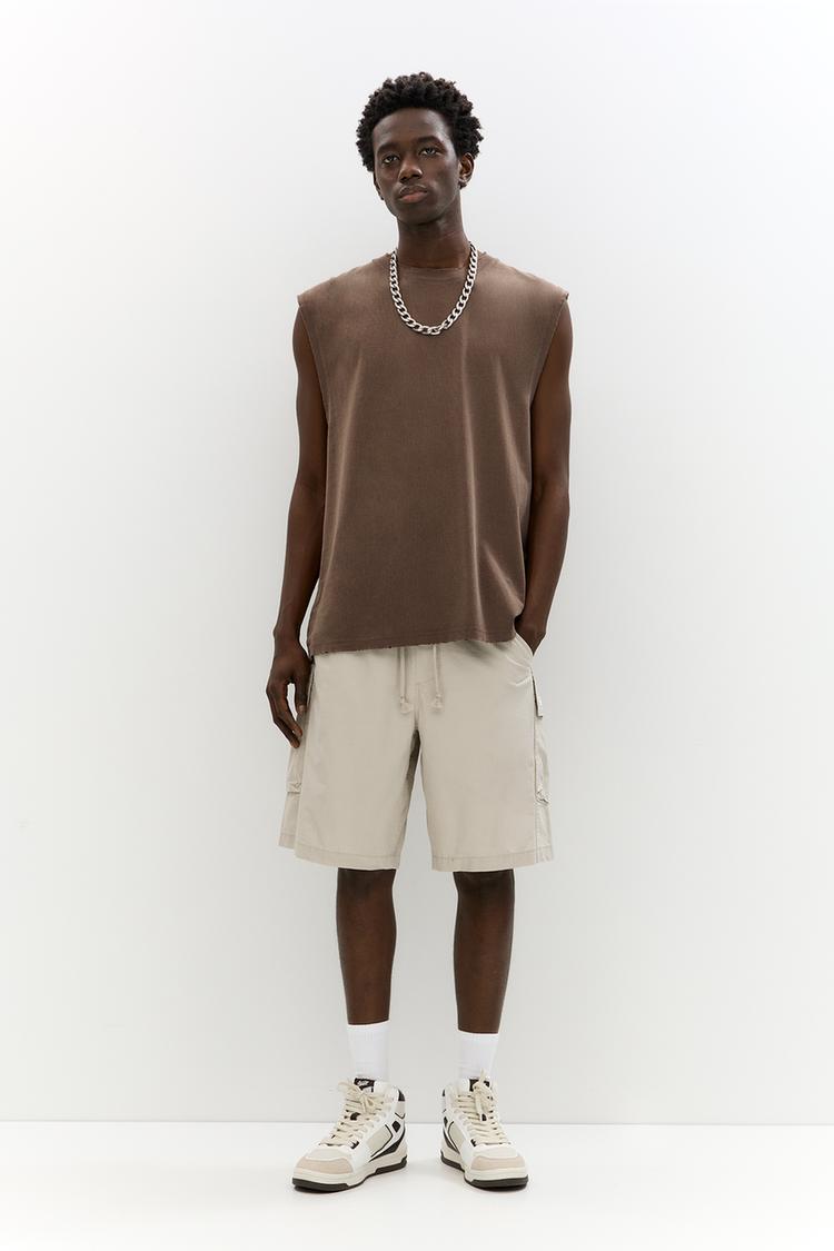

Шорты-Бермуды Stwd Cargo Pull And Bear, бежевый