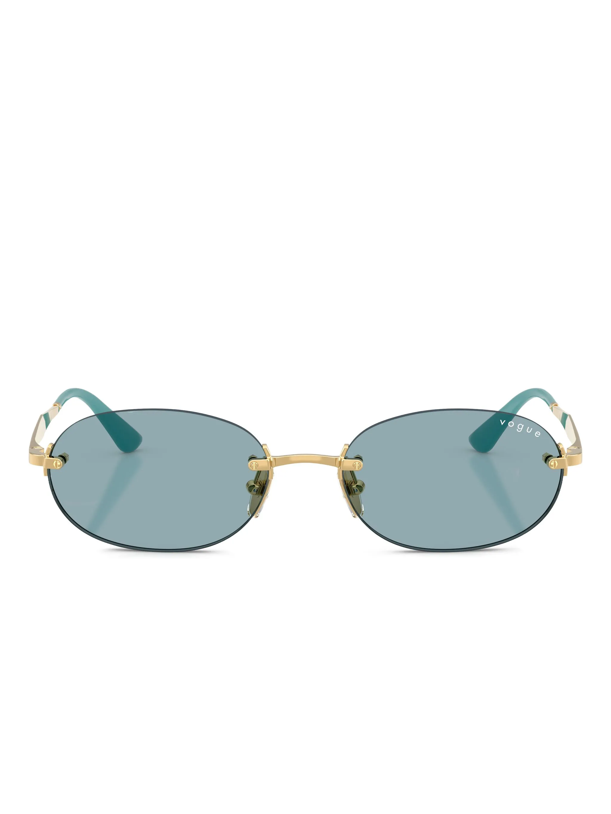 

Солнцезащитные очки в овальной оправе Vogue Eyewear, золотистый