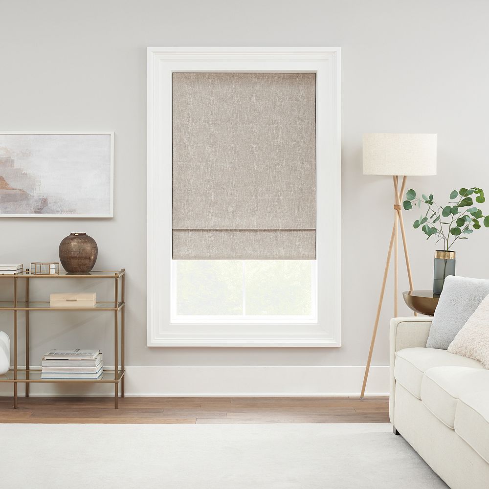 

eclipse Drewton 100% Blackout Аккумуляторная моторизованная римская штора Eclipse, цвет Linen