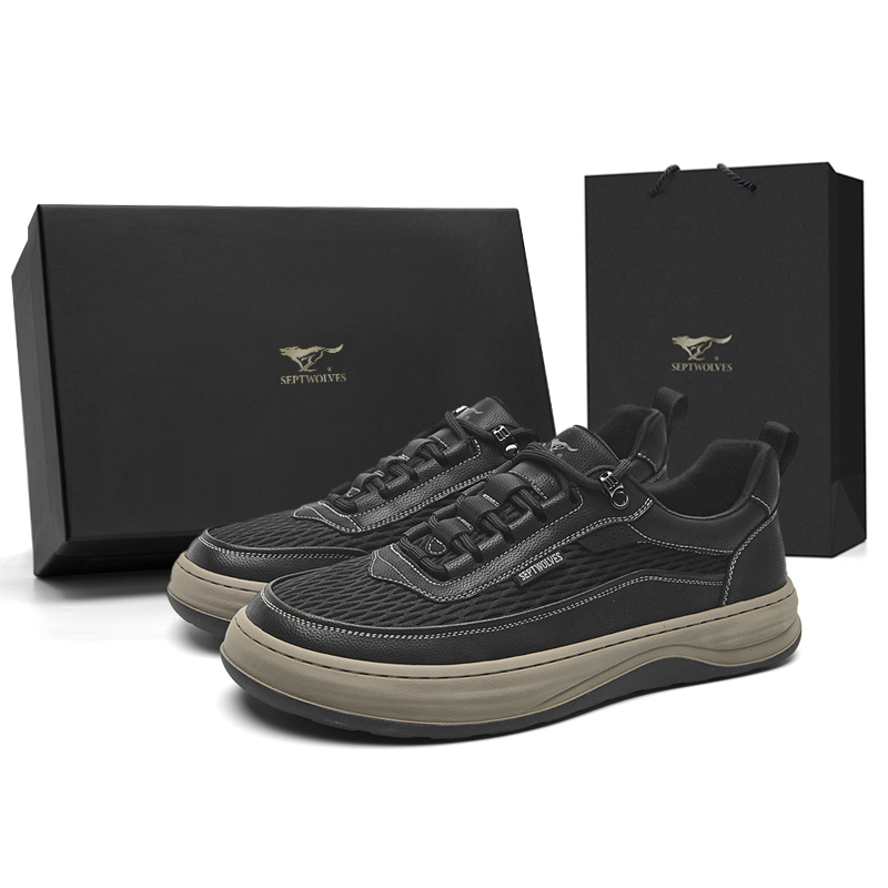 

Низкие мужские кроссовки SEPTWOLVES, Black (Standard Leather Shoe Size)