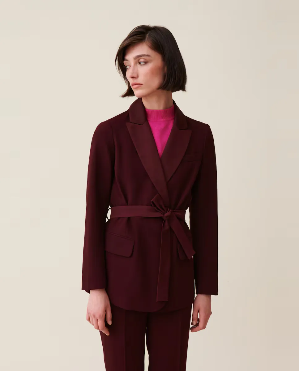 

Костюм женский пиджак с поясом Claudie Pierlot, цвет Granate