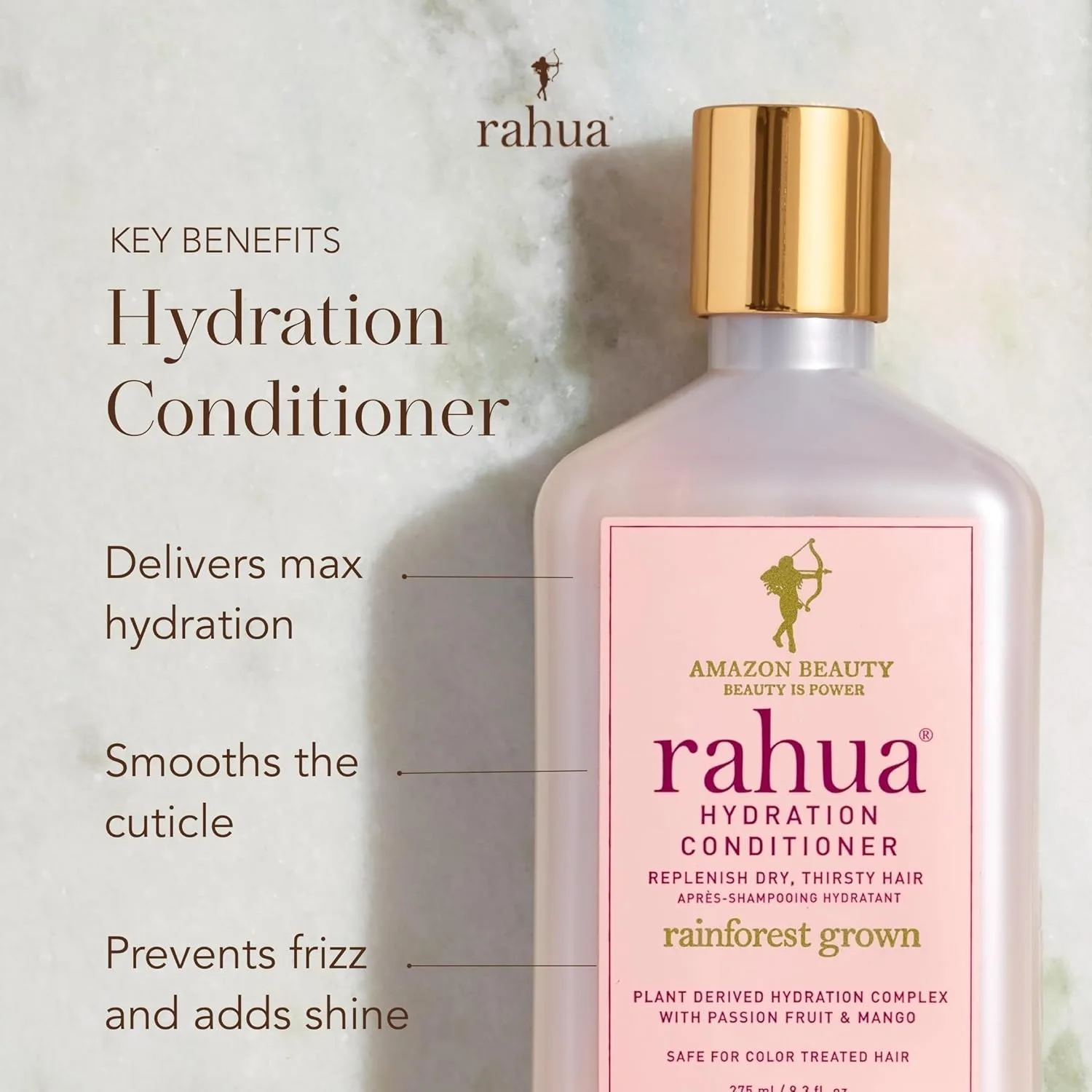 Rahua Hydration увлажняющий кондиционер для волос с манго и маракуйей, уход за сухими волосами, секущимися кончиками и кожей головы 275 мл (.), green — фото 3