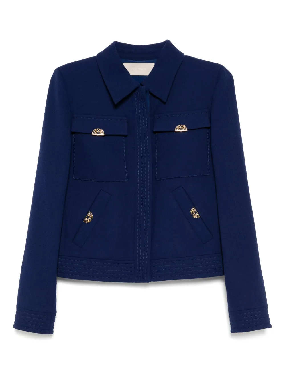 

Креповый жакет Elie Saab, синий