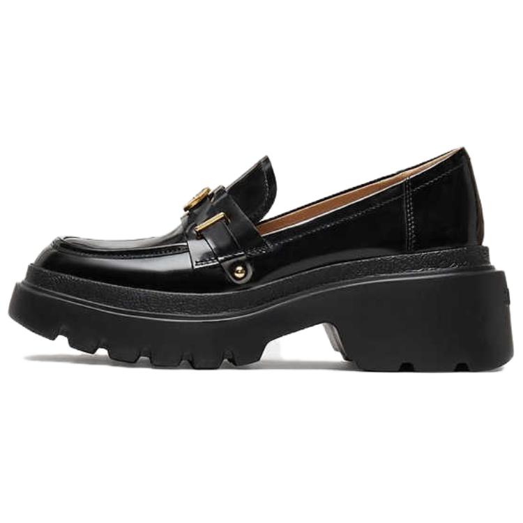 Лоферы Wishing Coin 4,5 см, женские, черные Staccato, British Black