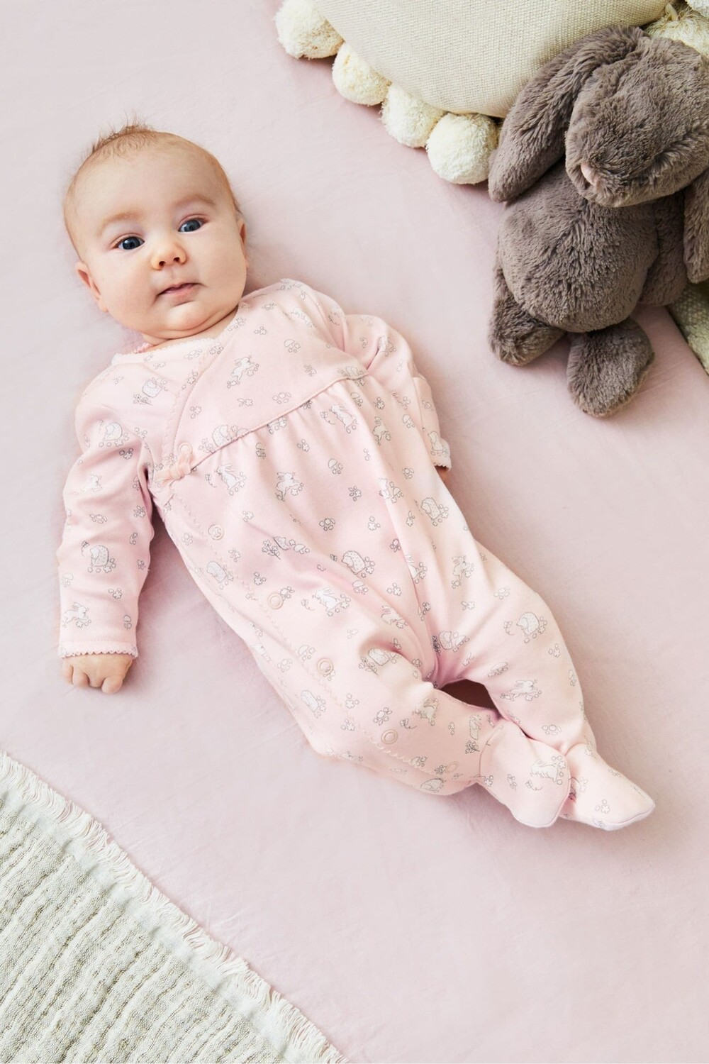 

Комбинезон JoJo Maman Bébé с принтом кролика Jojo Maman Bébé, розовый