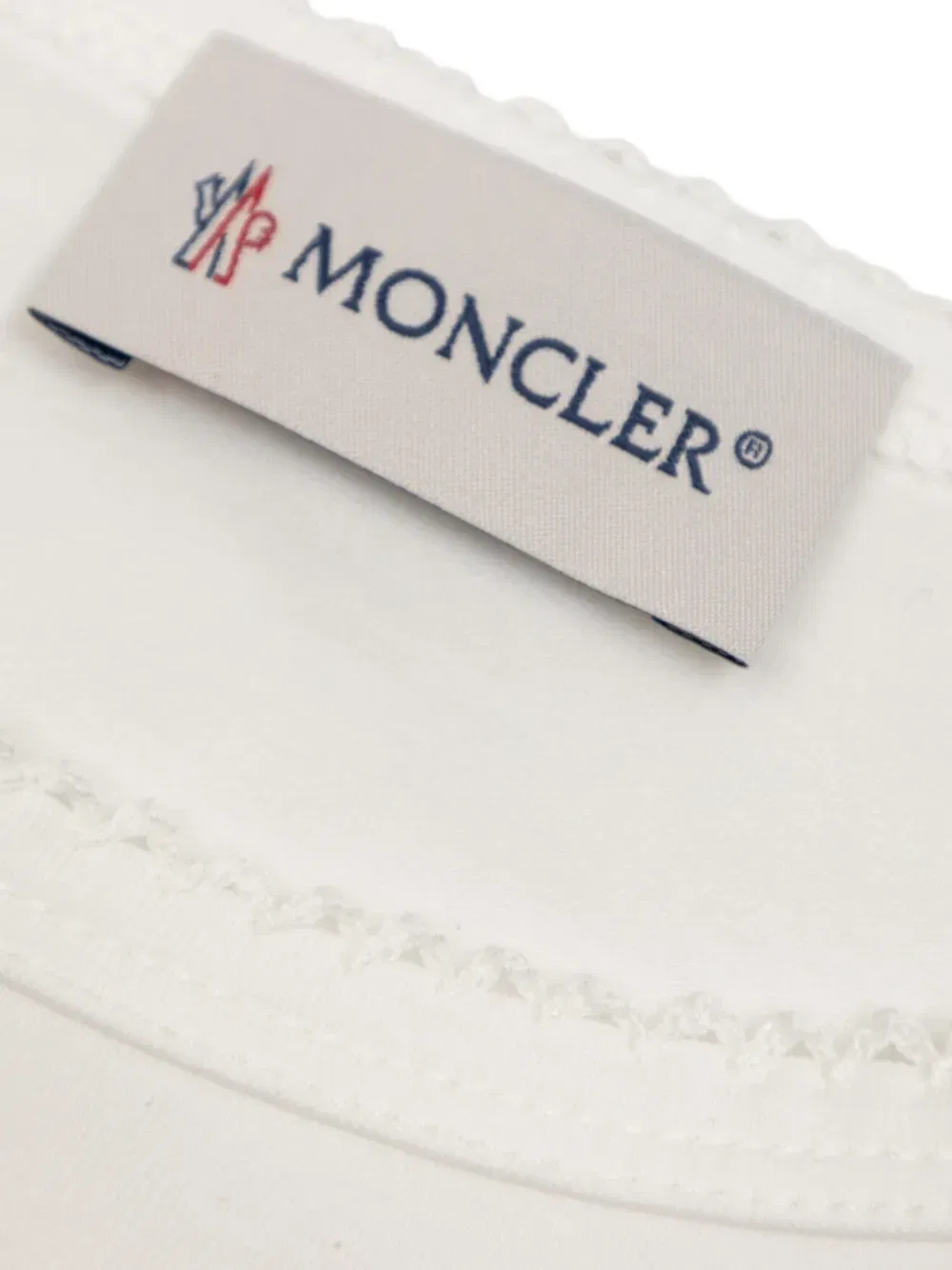 Хлопковое платье с цветочной вышивкой Moncler Enfant, бежевый — фото 4