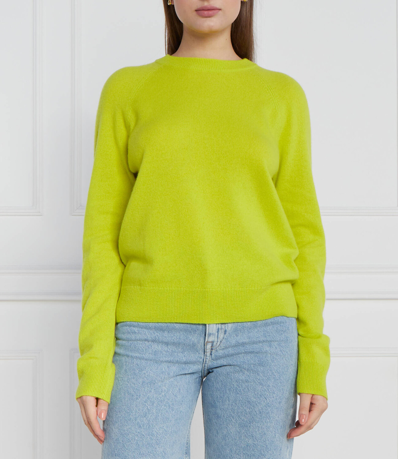 

Кашемировый свитер Samsøe Samsøe Regular Fit, лаймовый