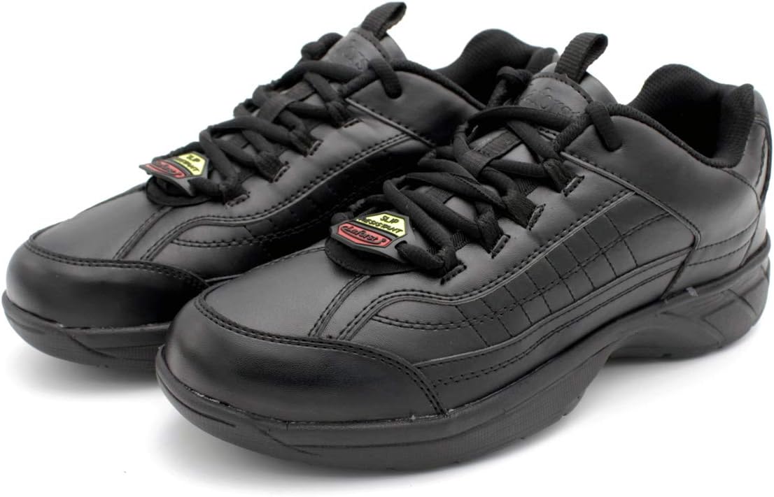 

Мужские кожаные и синтетические нескользящие кроссовки Laforst Eamon для официантов, медсестер и официантов, на шнуровке, черный