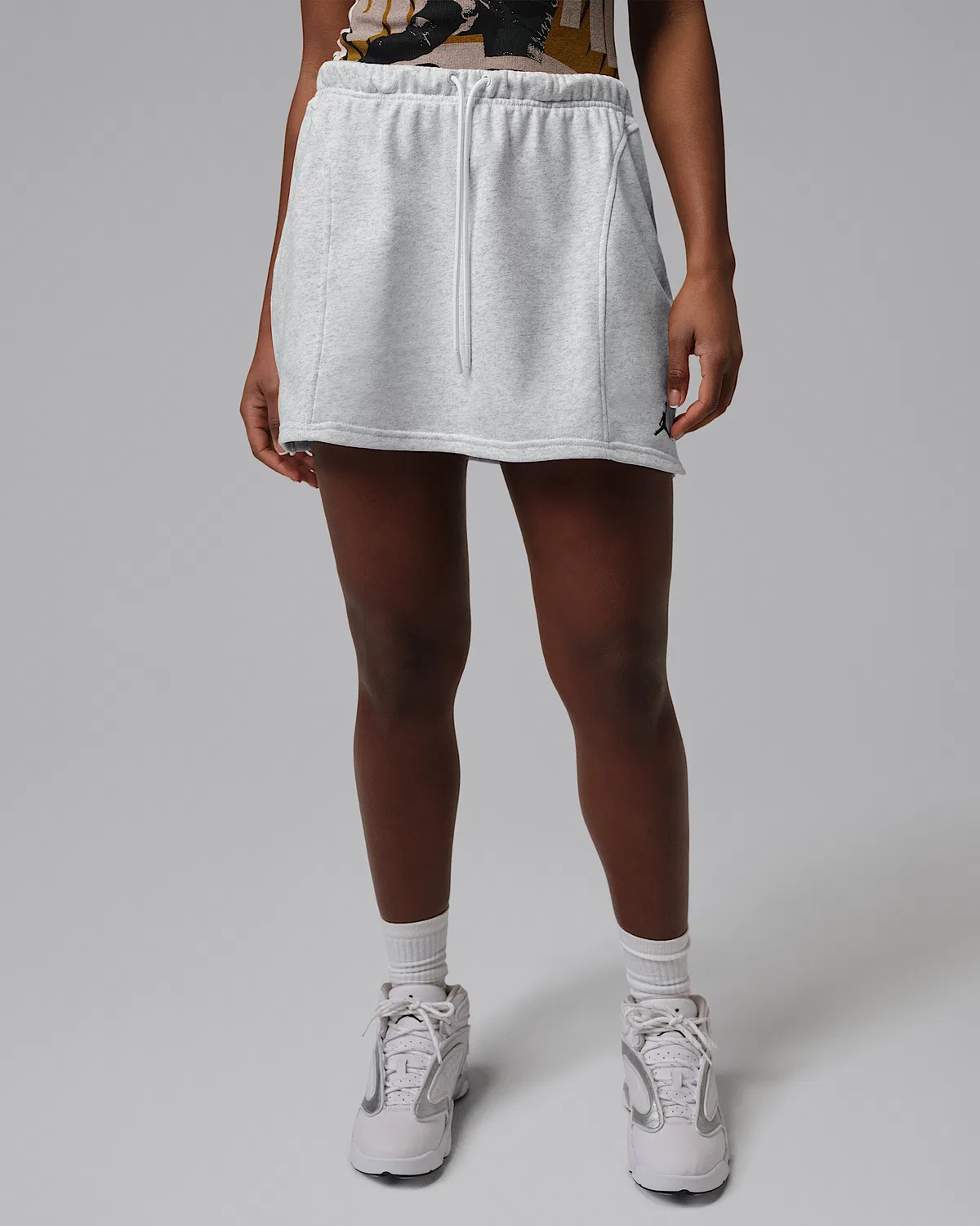 Женская юбка Jordan Brooklyn Fleece, Birch Heather/Black