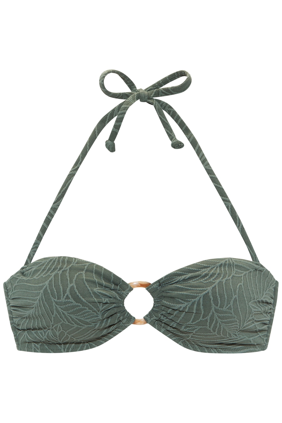 

Верх бикини бандо LASCANA, зеленый/пастельно-зеленый