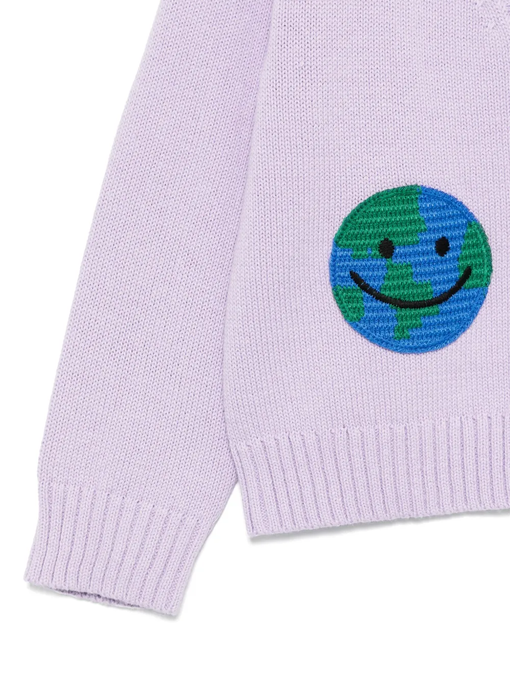 Кардиган с вышитым мотивом Stella McCartney Kids, фиолетовый — фото 3