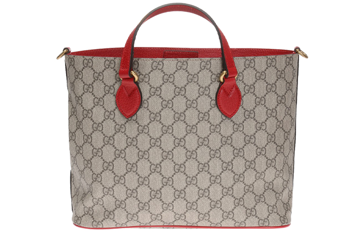Сумка-шоппер GUCCI из хлопка с кожаными деталями — фото 2