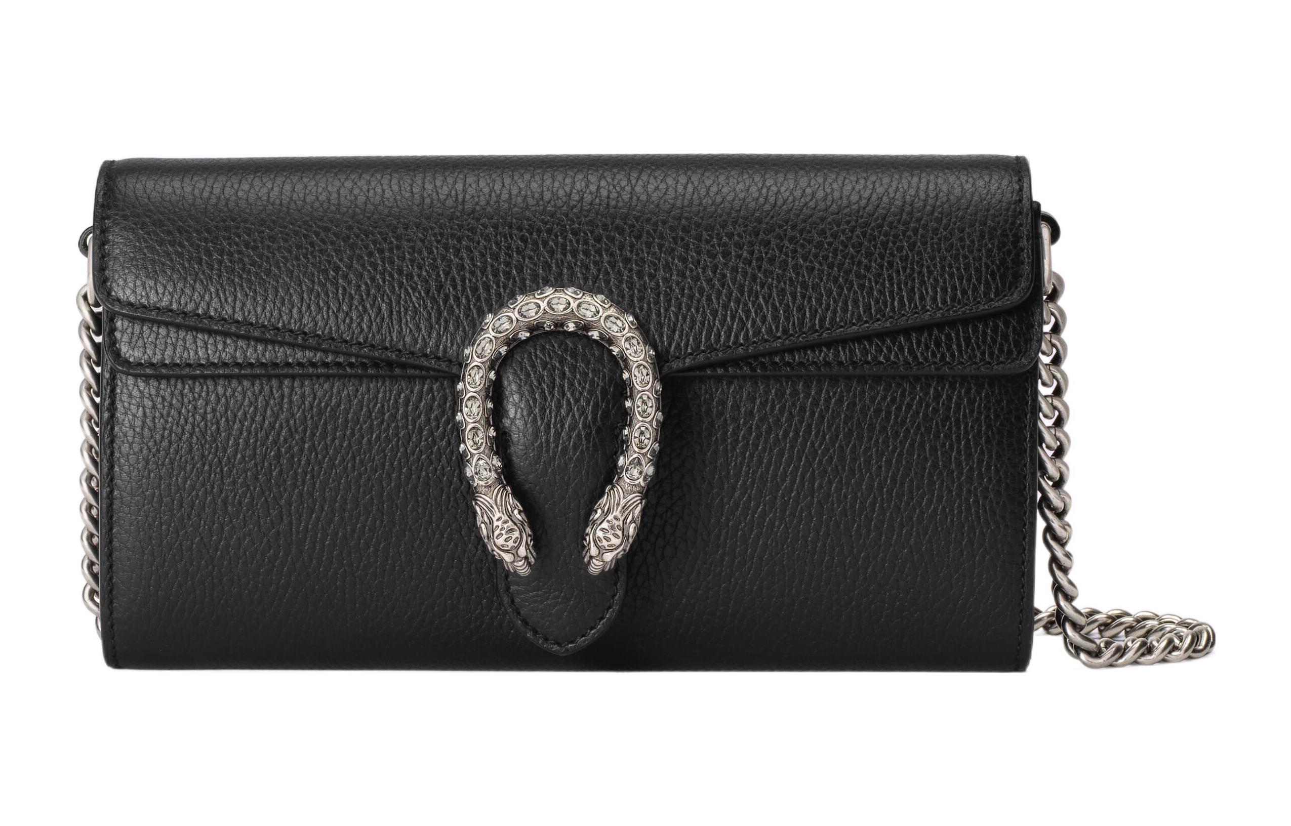 

GUCCI Сумка через плечо Dionysus из кожи, женская, черная