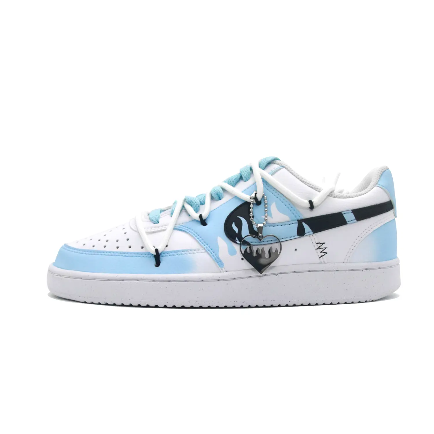 

Кроссовки Nike Court Vision 1 Skateboarding Shoes Men Low-top White/blue, белый
