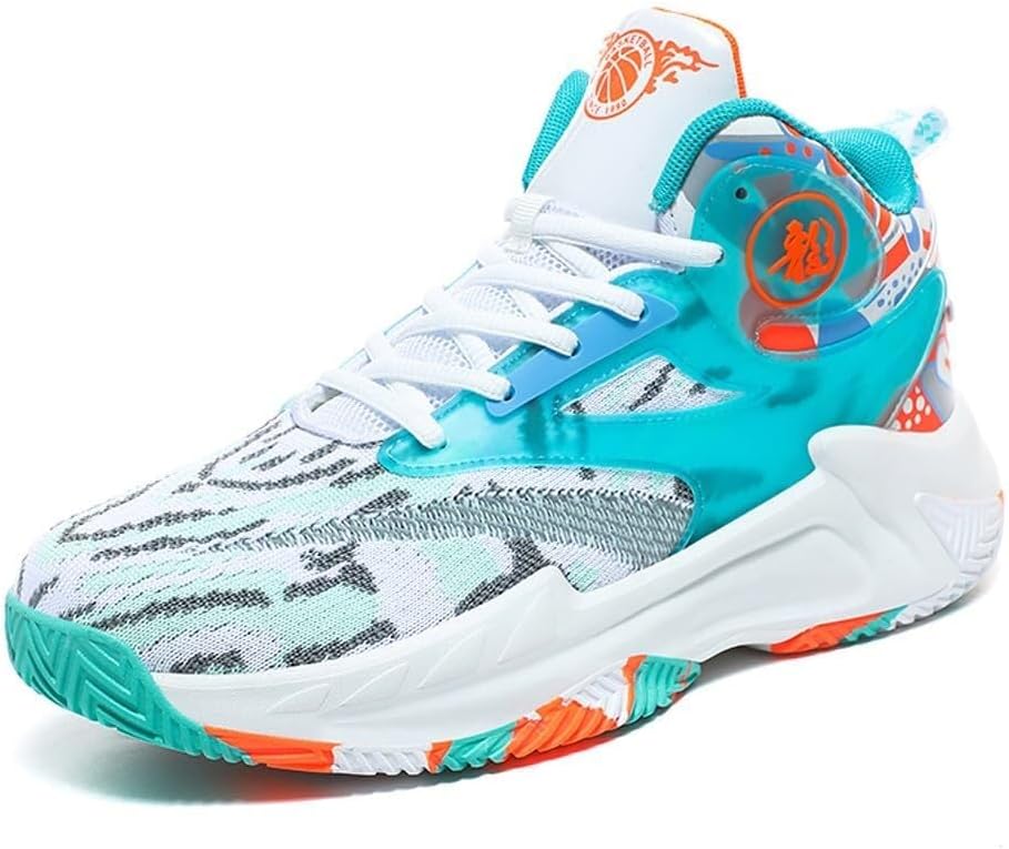 

Унисекс баскетбольные кроссовки высокие, легкие, износостойкие, дышащие, для бега и ходьбы на открытом воздухе Generic, белый/синий