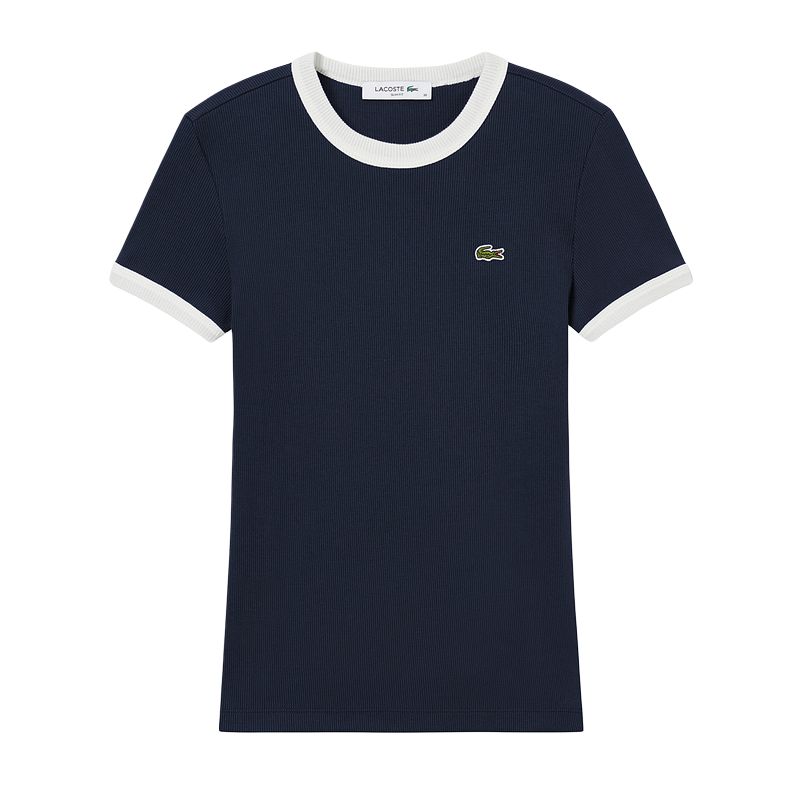 

Футболка Lacoste Regular Women's, темно-синий/белый