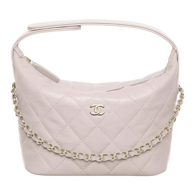 

CHANEL Вечерняя сумка из личи грайн коровьей кожи розовая женская