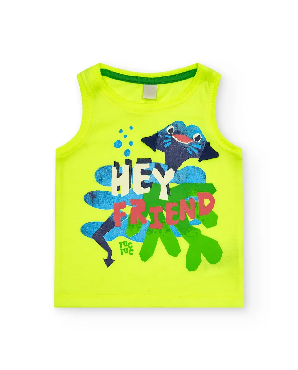 

Флуоресцентная детская футболка с акулой Tuc tuc, желтый