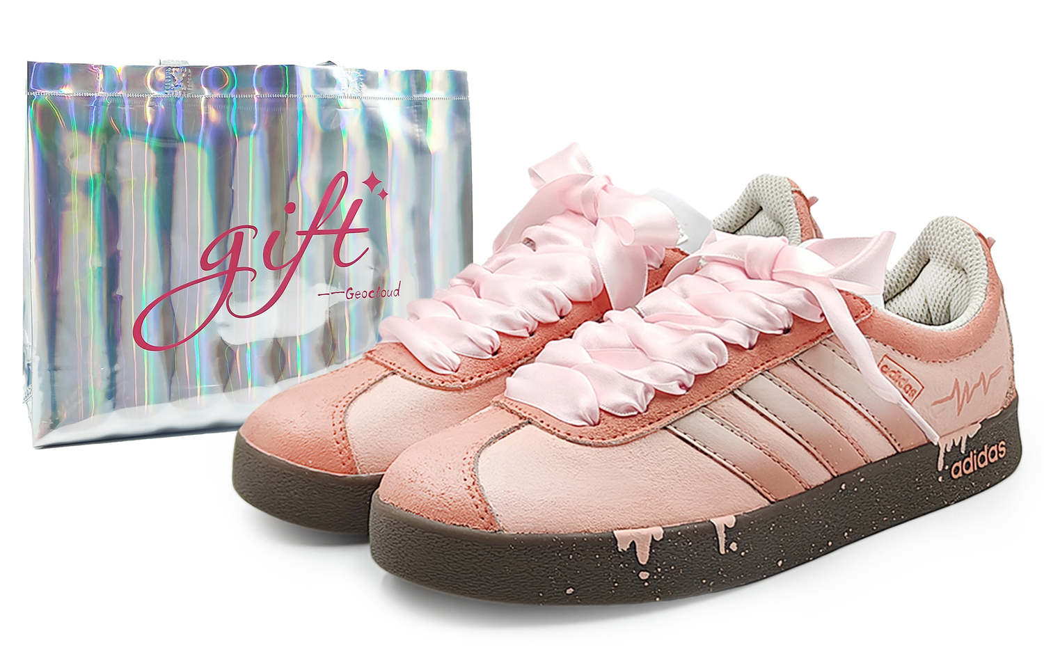 

Adidas Neo ВЛ Корт 2.0 Лоу-топ скейтборд обувь унисекс розовый, цвет Pink