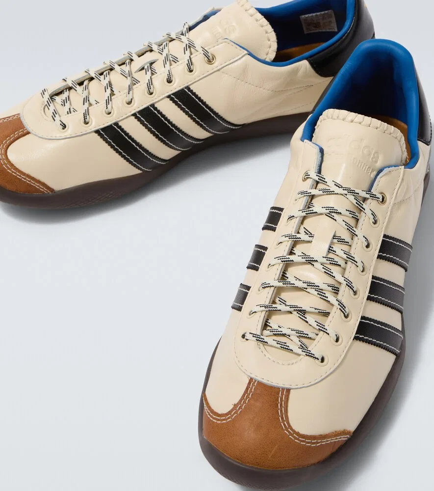 Кожаные кроссовки x Wales Bonner Karintha OG Adidas, белый — фото 3