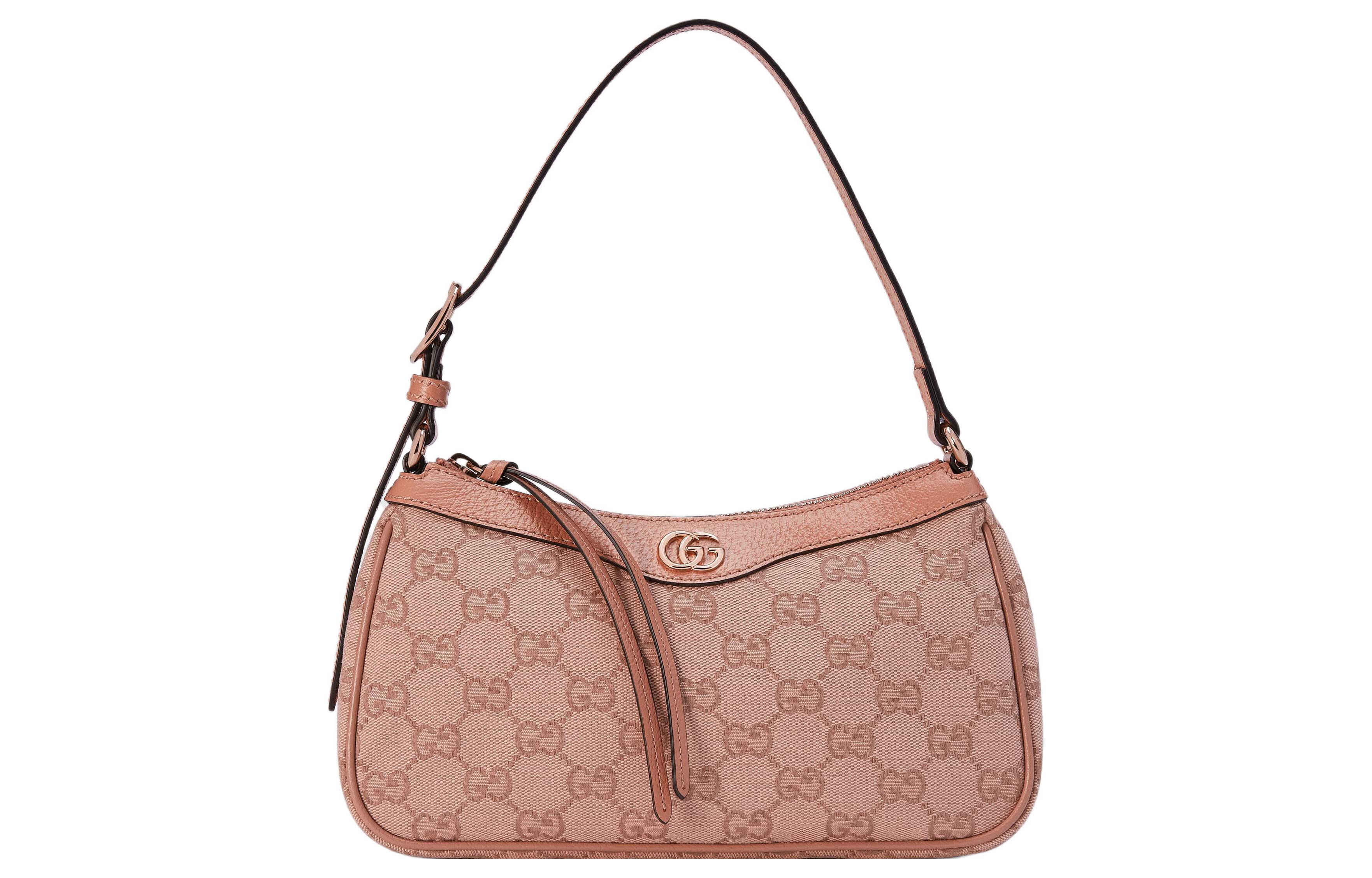 

Ophidia Canvas With Leather Плечевая Сумка Маленького Размера Женская Розовая GUCCI
