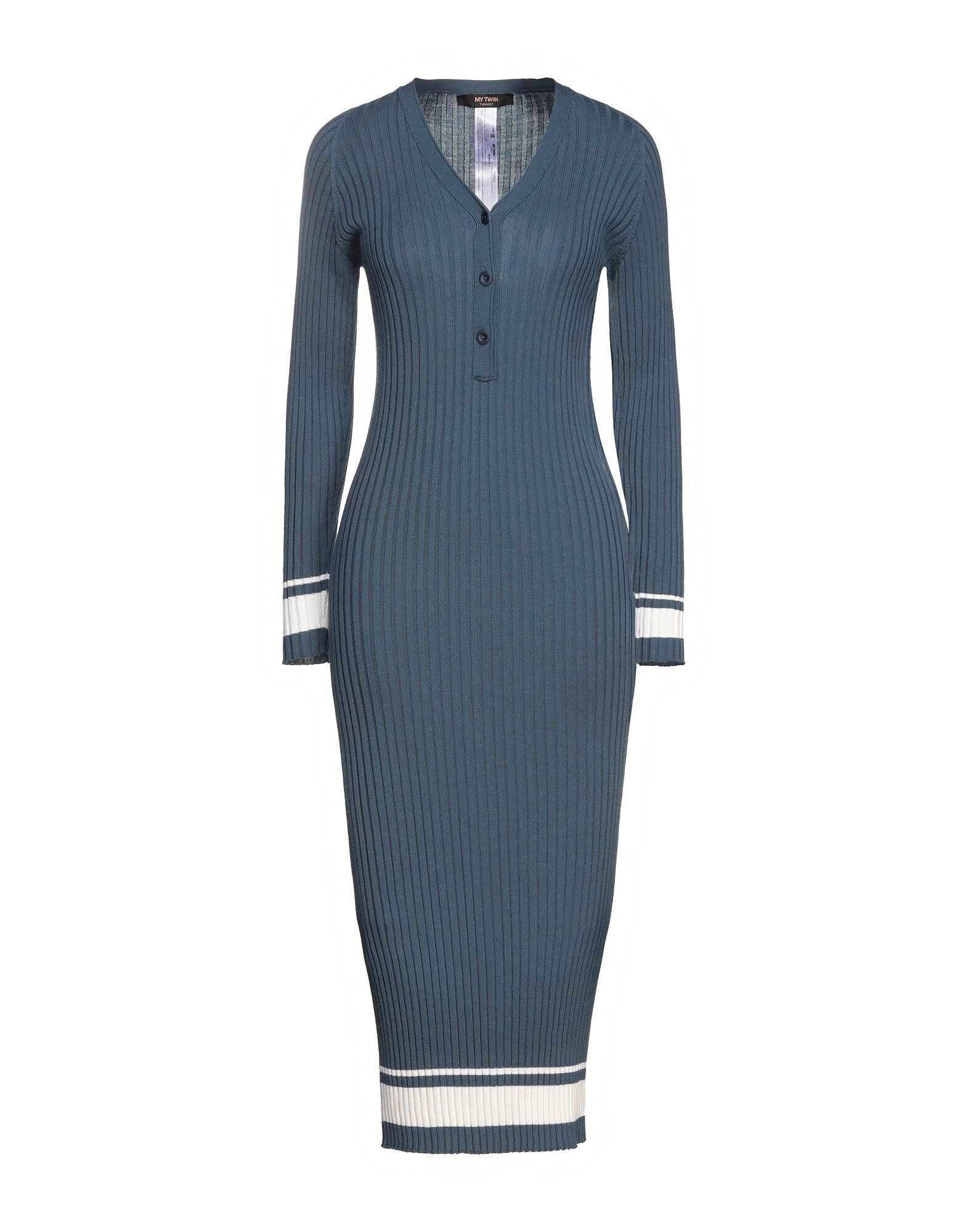 

Платье миди Twinset, серо-синий