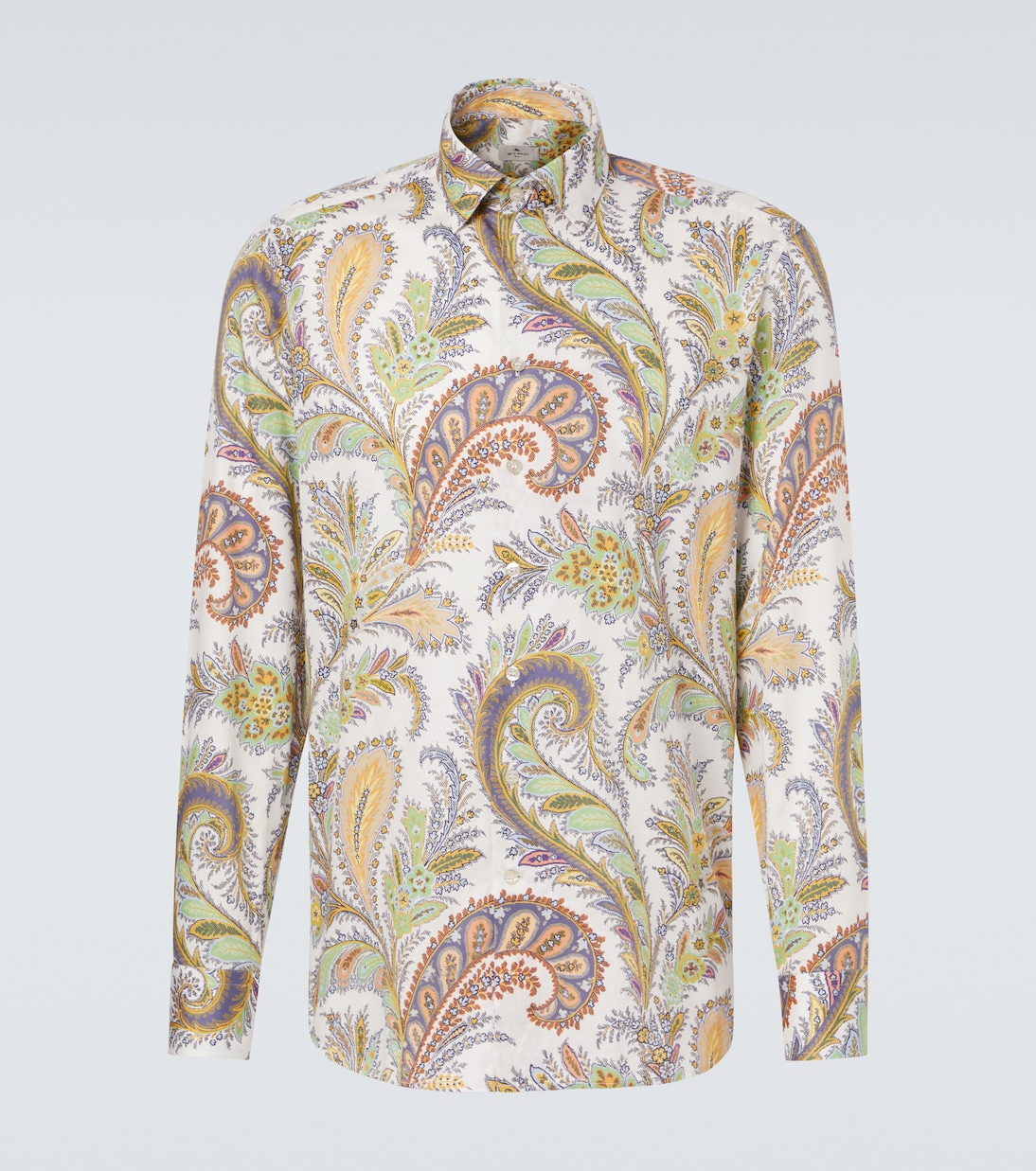 

Рубашка из поплина с узором пейсли Etro, Print On White Base