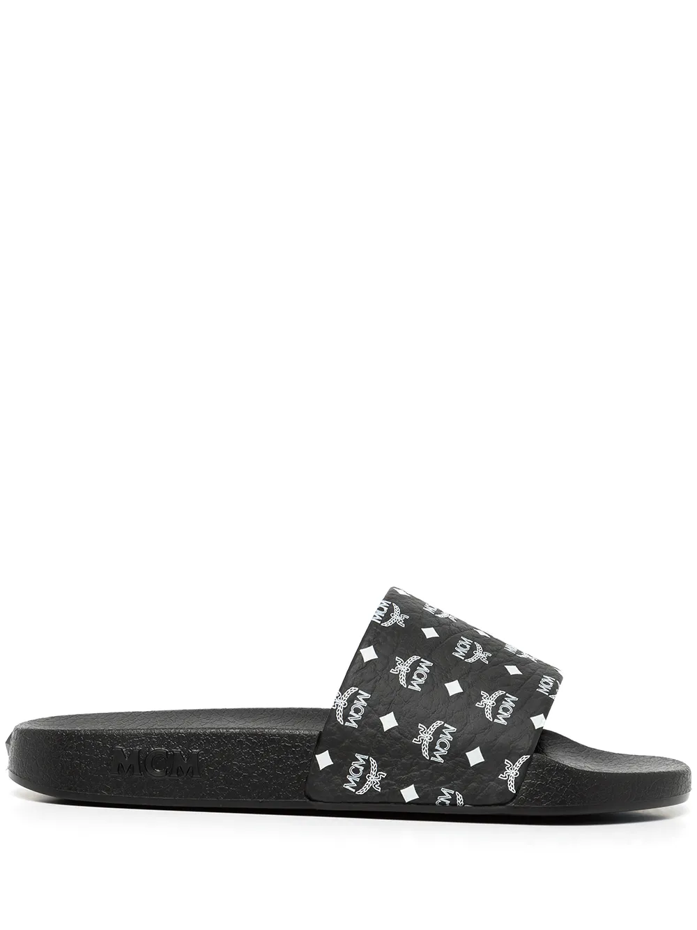 Шлепанцы с монограммой MCM, черный