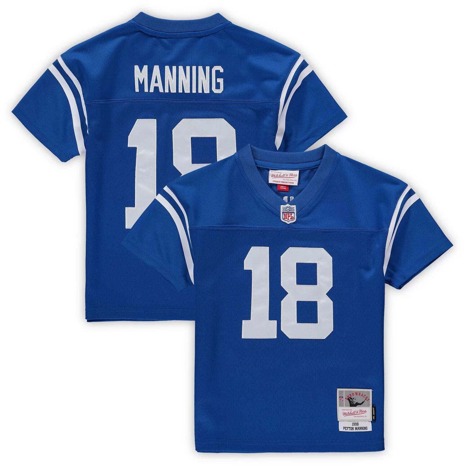 Джерси Митчелл и Несс Пейтон Мэннинг для дошкольников Royal Indianapolis Colts Retired Legacy Unbranded — фото 4
