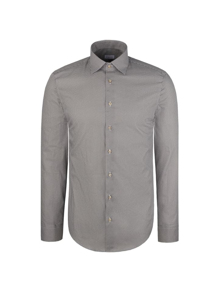 

Рубашка делового кроя бежевого цвета Seidensticker