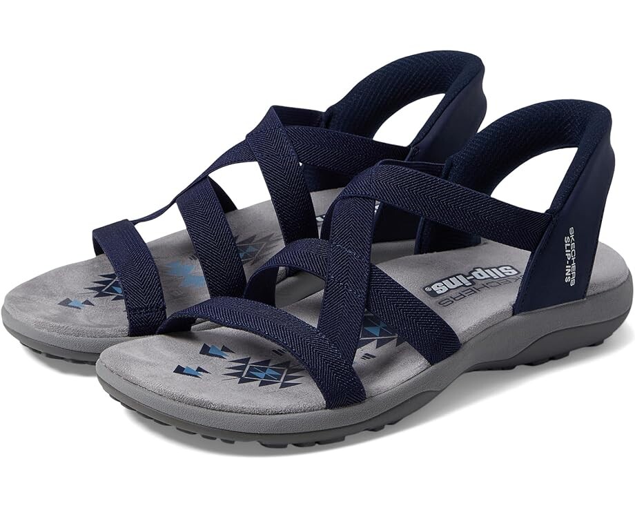 

Сандалии SKECHERS Reggae Slim - Stretch Flex Hands Free Slip-Ins, темно-синий