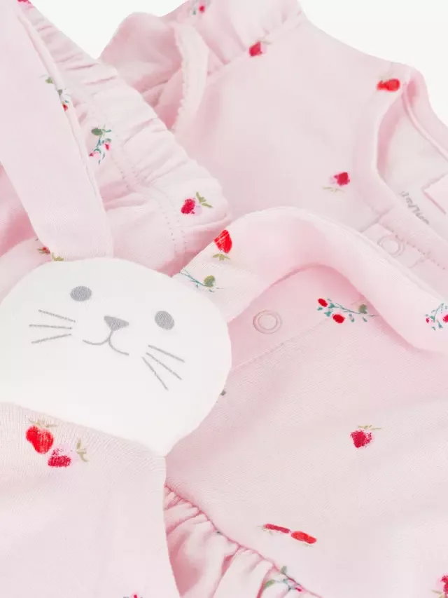 Подарочный набор для малышки: платье и трусики, розовый Petit Bateau — фото 4
