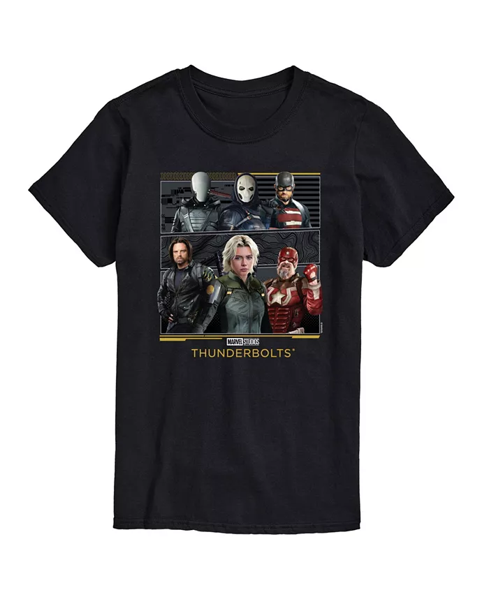 

Мужская футболка с коротким рукавом Marvel Thunderbolts Character Group AIRWAVES, черный