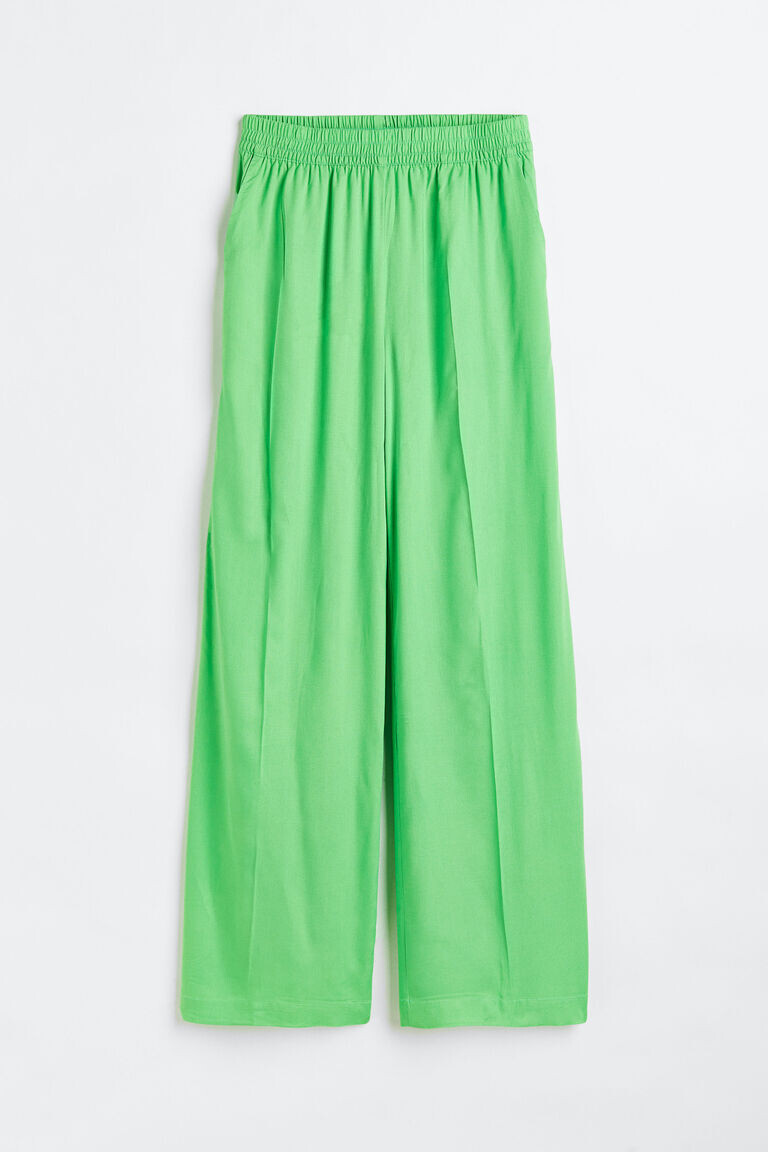 

Широкие брюки без застежки H&M, зеленый