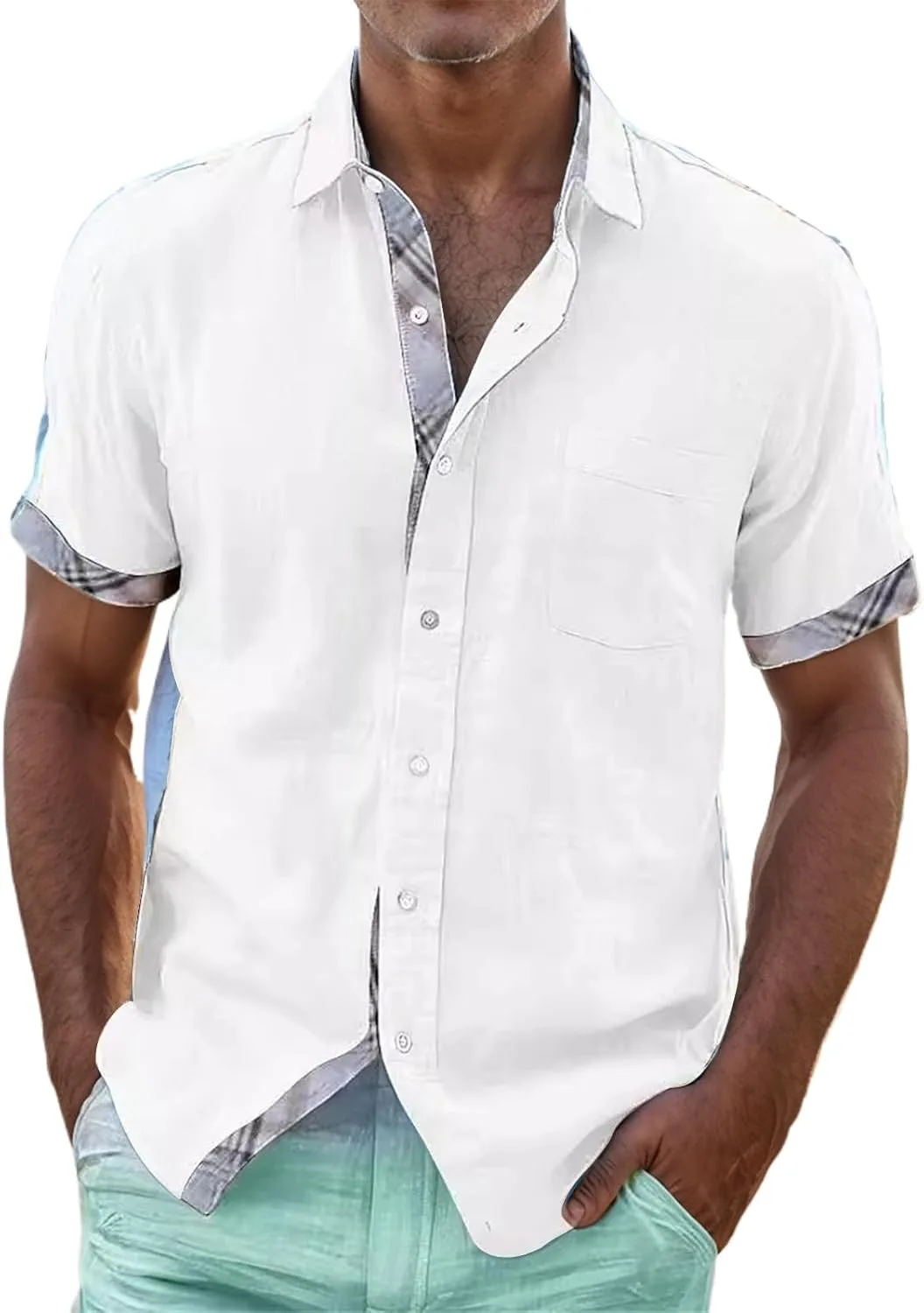 

Мужская футболка с коротким рукавом и карманом